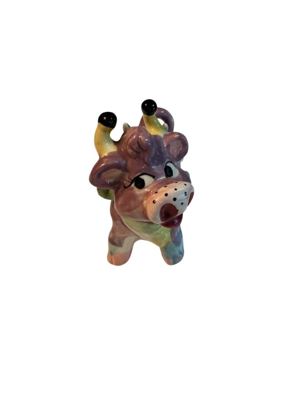 Vintage Thames Whimsical Ceramic Cow Figurine Colorful Mid-Century Decor - Picture 5 of 8